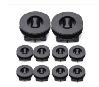 /EA/10 st Bilmatta Matta Fästmatta Halkskydd Twist Plast Clip Fästelement Fästning Svart Dubbla Lager Återgångsklämmor Klämma Hol