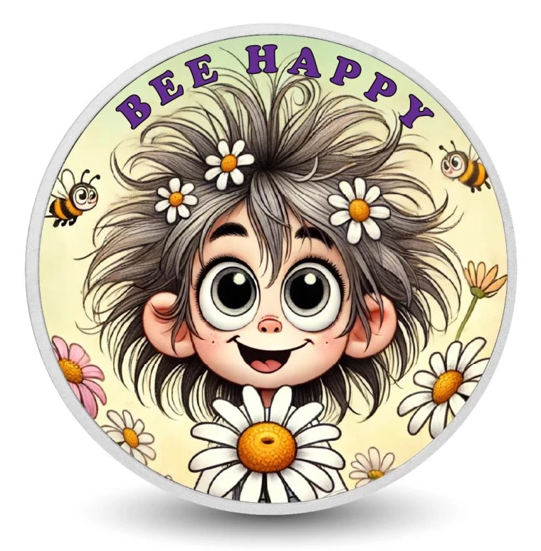 Bee Yourself Färgat 1oz Silvermynt