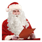 /EA/Tomte skägg och peruk set, vit tomtenisse peruk och skägg, en storlek