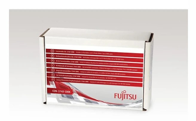Fujitsu 3740-500K, Fujitsu, skanner, fi-7600, fi-7700, förbrukningsmaterialsats, flerfärgad, 500 000 skanningar