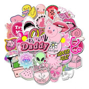 /EA/50 stycken Kawaii-klistermärken (PVC-vinyl) Estetiska klistermärken | Roliga klistermärken för gitarr, flaska, dator, skrapbok etc