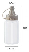 /EA/3-pack, grå kryddburk, hushåll transparent såsflaska