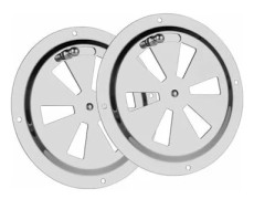 /EA/##/2 st Runda Ventilationsgaller, 125 mm Rostfritt Stål Runda Ventilationsgaller##/