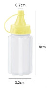 /EA/3-pack, gul kryddlåda, hushåll transparent såsflaska