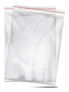 Handelsdragkedjepåse - Transparent plastförpackning - Dragkedjeförsedd klar materialpåse - Återförslutningsbar läckagesäker påse (70 x 100 mm)