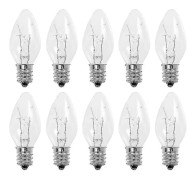 XJ-BEBETTER Ersättningslampor för Hem C7 E12 Glödlampor 10-pack för Elektriska Fönsterljus
