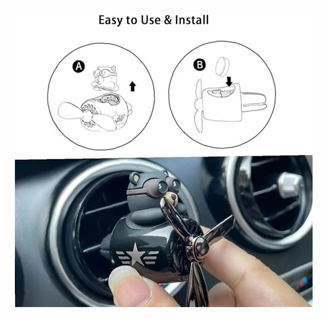 /EA/1 st gul anka Bil Luftfräschare, Ventilklipp Arom Diffus