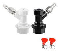 Quick Disconnect for Ball Lock Keg, MFL Fitting for Homebrew Beer, with 5/16'' Gas Barb and 1/4'' Liquid Barb