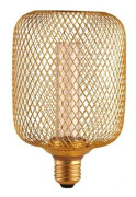 /EA/Decorative filamentlampa i kopparcylinderbur, E27-sockel, hologram, varmvit