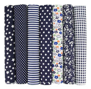 /EA/(Svart ton) Set med 7 st 50 x 50 cm Patchwork Bomullstyg DIY Han