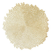 Pressade vinylbordsunderlägg (4-pack), 38 cm, guld