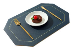 /EA/ Vändbara Bordstabletter Set om 6, Konstläder Värmebeständiga Bordstabletter Tvättbara Bordstabletter Lättorkade Bordstabletter för Matsal