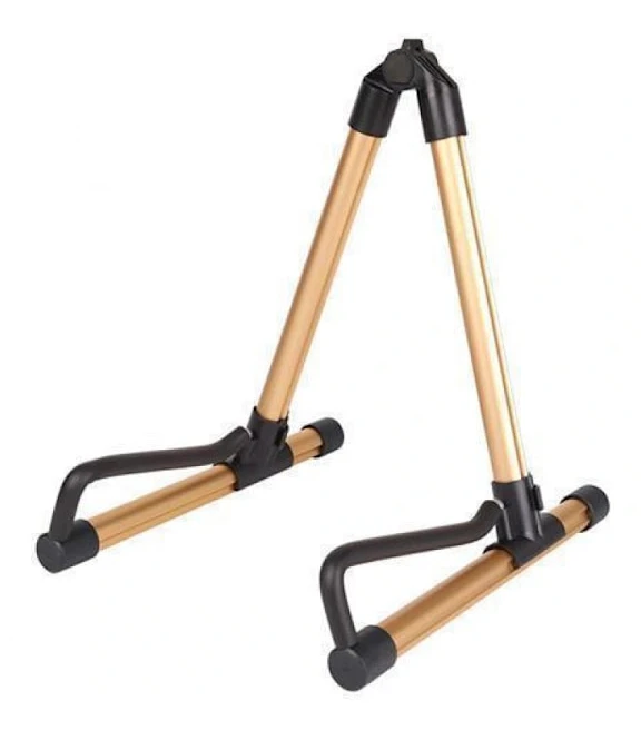 /EA/Guldfärgat hopfällbart gitarrstativ universellt gitarrställ gitarr R