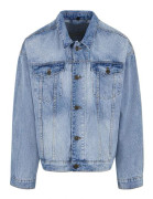 Build Your Brand Boxy Jeansjacka för män