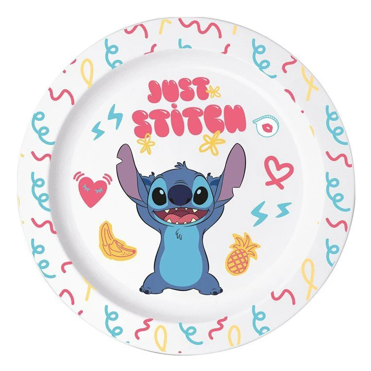Tallrik - STITCH - Disney - Melamin - 21 cm - Mikrovågsugnssäker