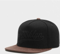 Broderad hatt Koreansk stil hatt Herr- och dambolhatt Utomhussport hatt skärm black