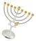 Traditional Classic Hanukkah Menorah 9-Light Metal Craft Suitable for New Year Holiday Home Decoration