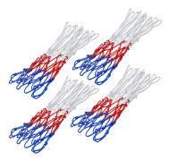 Basketnät, 4-pack Heavy Duty Basketnät Ersättning Färgade Basketkorg Stativnät Netboll Ring Basketboll Korg Nät, 12 Loopar
