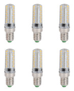 6 st 72LED ljuskälla, liten E14-lampa, 5 W, 220 V, silikontaklampa, bordslampa, glödlampa för sovrum, varmt ljus_tfrf