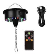 Roterande Discokula Motorljus med Fjärrkontroll, 18 LED för 12 16 20 24 tum Spegelkula Rotator (Kula Ingår Inte)