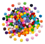 1000 stycken 10 mm Pom Poms Cheerleading-bollar för pyssel och gör-det-själv-dekorationer (slumpmässig färg) (FMY)