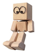 {HH} Skakande Träfigur Nyhet Handgjord Skrivbordsleksak Julklappsidé