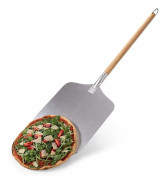 12-tums pizzaspade - Professionell autentisk matlagningsspatel - Högkvalitativ pizzaspade - Pizzaspade i aluminium och trä