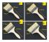 Paint Brushes Set of 5 with Wooden Handle, Premium Quality, for Wall Decor, for Cabinets, Chassis, Home Decor, Renovation Trim Edging (2 3 4 5 6 Inch)