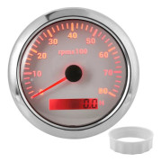 /EA/85 mm 0-8000 RPM Varvräknare 7 färger Bakgrundsbelysning IP67 Vattentät visartyp för båt Marine RV 9-32V Vit
