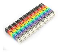 /EA/Förpackning med 100 Färgade Kabelmarkörer Trådnummeretikett för Elektrisk Kabel - 4 mm - 4 mm²