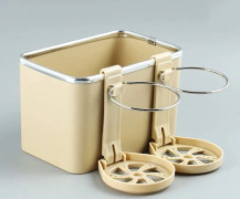 Bilens armstödsförvaringslåda, biltillbehör (beige)