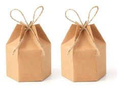 /EA/Bröllopsgodislåda, 50 Kraft presentförpackningar, Festgodislåda, Kraftpapper