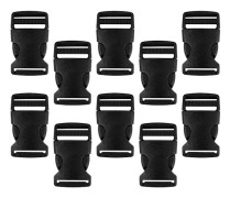 Spänne för remmar, snabb sidolåsning POM-material justerbara clips för 2,5 cm band, ingen sömnad krävs kraftiga spännen för ryggsäck hundhalsband
