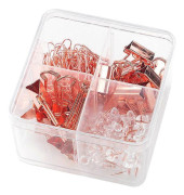 Hållare för Gem och Bindemedel Kontorsmaterial Filorganisatör (roséguld)