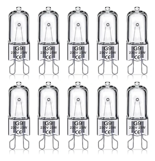 /HH/G9 Halogenlampor 25W, 230V, 10-pack 25W