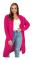 Fuchsia Cable Knit Cardigan Tröja