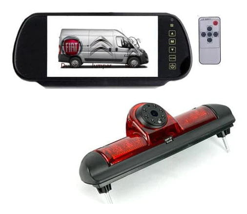 Sats med monitor i spegeln + backkamera med bromsljus FIAT DUCATO CITROEN JUMPER PEUGEOT BOXER