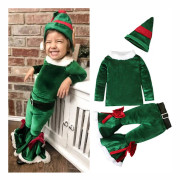 Juldräkt flickor utsvängda byxor Jultomten Xmas Outfit 100cm