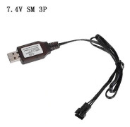 Kompatibel-6.4v/7.4v Laddare Li-ion Batteri Sm-3p Rc Leksaker Fjärrkontroll Leksak Sm3p Portabel Usb Laddare