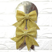 /EA/2 st Glitter Stora Rosett Julgransdekorationer Jul Rosetter Fest