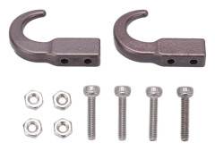 2 Set RC Metall Simuleringssläpvagnskrok Zinklegering Dragkrok för SCX10 1/10 RC Klätterbil Titanfärg