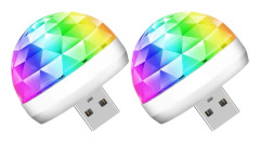 /EA/Mini USB Disco Ball Party Lights, Ljudaktiverad DJ Stage Strob