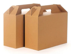 /EA/ 2 st Kraft kartong presentförpackning med etiketter och band - 35x14x25cm