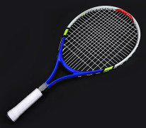 /EA/Slitstarkt enkelt tennisracket för barnträning (blå)