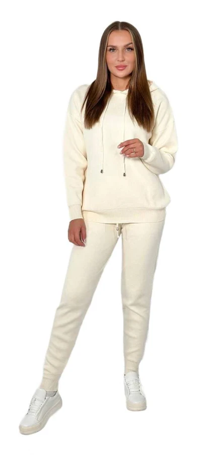 Ljusbeige tröjaset: Sweatshirt + Byxor