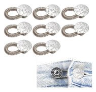 /EA/Jeansknappar, Justerbara Byxknappar, Byxknappar, Elastiska Midjeförlängare, Justerbar Jeansknapp med Metallfjäder