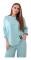 Ljus mint bomullsset för kvinnor: oversized sweatshirt och byxor
