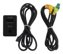 AUX USB Switch Kabel Adapter Bilstereo MP3 WMA WAV Ersättning för RCD510 RNS315