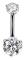 /EA/14G Massiv Titan CZ Navelringar Belly Navelringar 6mm 10mm Rou