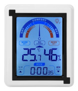 /EA/LCD-pekskärm Väderklocka Digital Temperatur Fuktighetsmätare Termometer Hygrometer